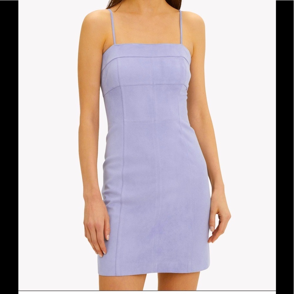 intermix Rosana Suede Minidress in Purple